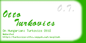 otto turkovics business card